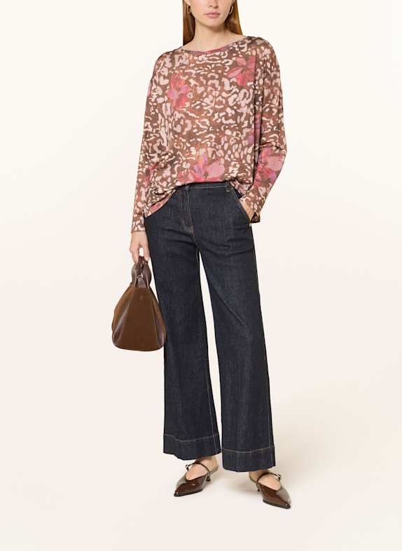 ELENA MIRO Longsleeve BRAUN / ROT / LILA