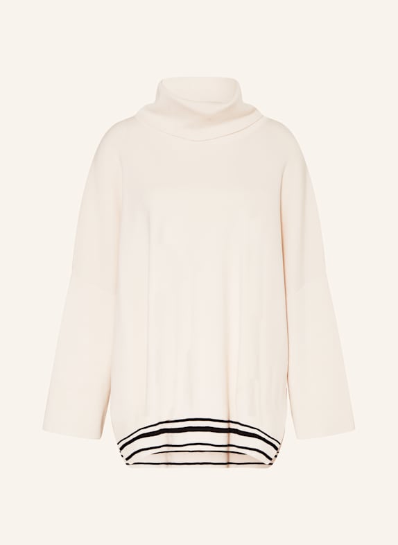 ELENA MIRO Rollkragenpullover mit 3/4-Arm ECRU