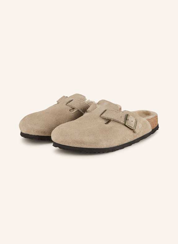 BIRKENSTOCK Pantoletten BOSTON SHEARLING TAUPE