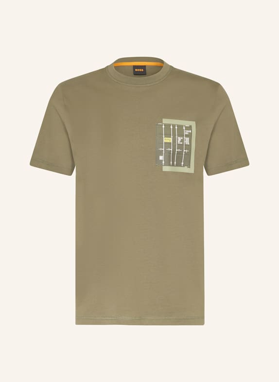 BOSS T-Shirt TE_CONTAINER GRÜN