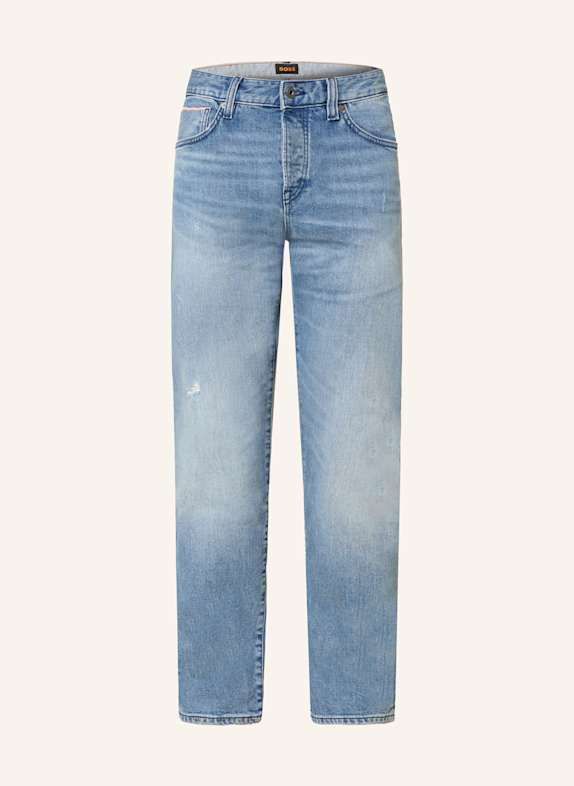 BOSS Jeans ONYX SELVEEDGE Slim Tapered Fit 440 TURQUOISE/AQUA