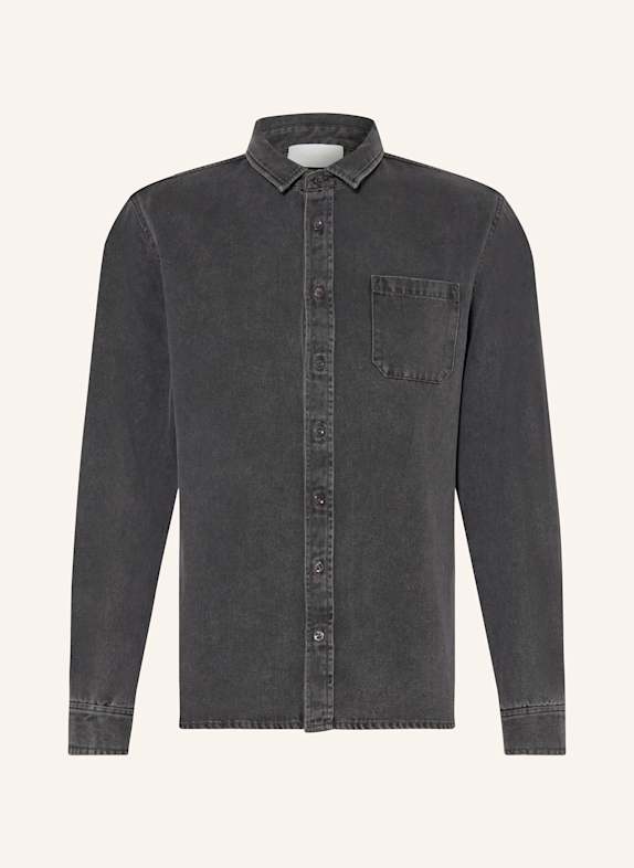 Juvia FRANZ regular fit denim shirt BLACK