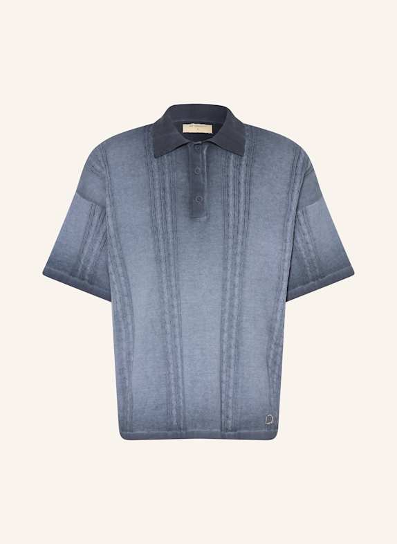 RETERNITY Úpletová polokošile ČERNOŠEDÁ