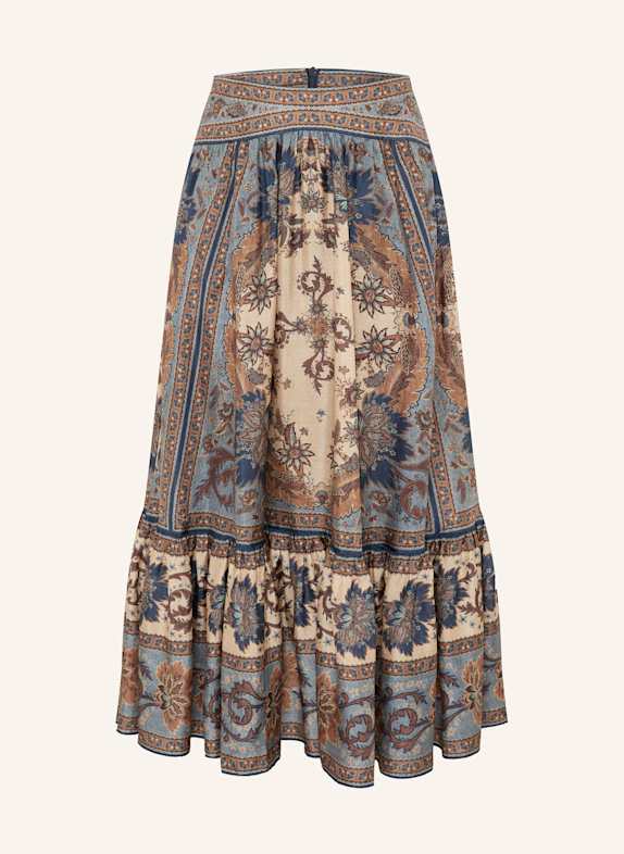 ZIMMERMANN Skirt ASCENSION BROWN/ BLUE GRAY/ CREAM