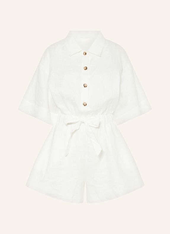 LEZU Linen jumpsuit CLEO WHITE