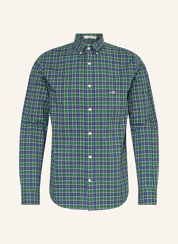 GANT Hemd Regular Fit GRÜN/ DUNKELBLAU/ WEISS