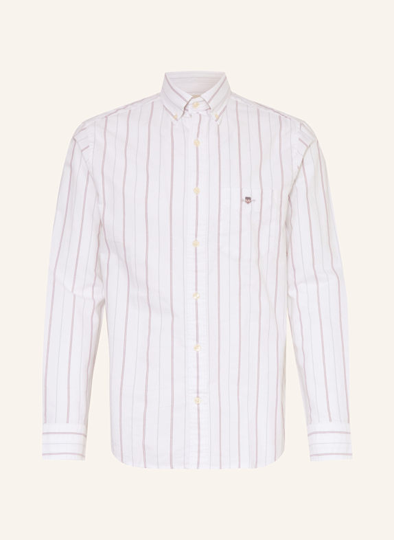 GANT Oxfordhemd Regular Fit WEISS/ DUNKELROT/ SCHWARZ