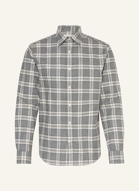 GANT Flanellhemd Regular Fit ECRU / GRAU / DUNKELGRAU