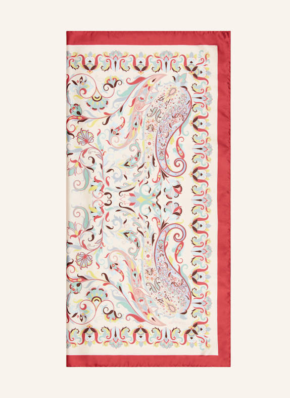 ETRO Seidentuch DUNKELROT/ NUDE/ MINT