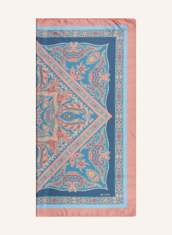 ETRO Seidentuch PETROL/ ROSÉ/ DUNKELROT