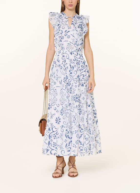 LAUREN RALPH LAUREN Kleid WEISS/ DUNKELBLAU