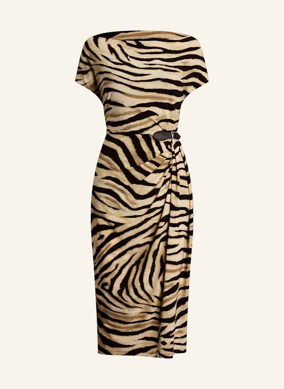 LAUREN RALPH LAUREN Off-Shoulder-Kleid aus Jersey CREME/ BRAUN