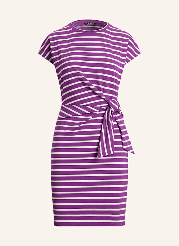 LAUREN RALPH LAUREN Jerseykleid LILA/ WEISS