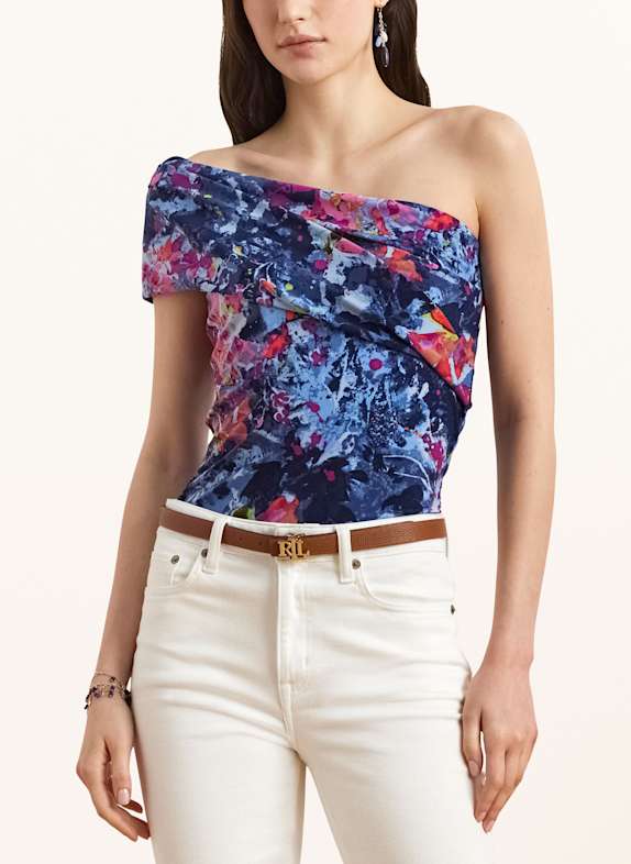LAUREN RALPH LAUREN Top na jedno rameno TMAVĚ MODRÁ / TMAVĚ MODRÁ / RŮŽOVÁ
