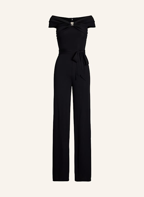 Details about the selected promotion Off-shoulder jumpsuit in jersey BLACK