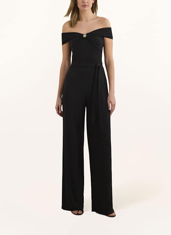 LAUREN RALPH LAUREN Off-Shoulder-Jumpsuit aus Jersey SCHWARZ
