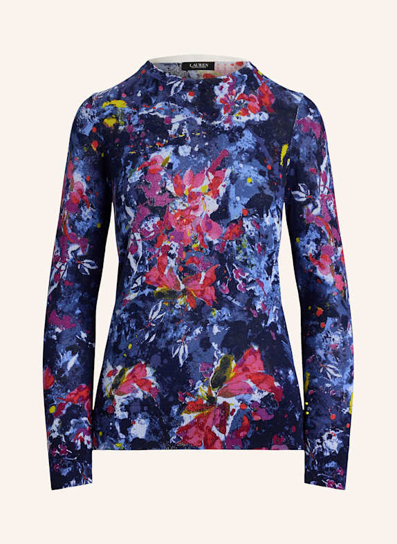 LAUREN RALPH LAUREN Svetr TMAVĚ MODRÁ/ TMAVĚ MODRÁ/ RŮŽOVÁ