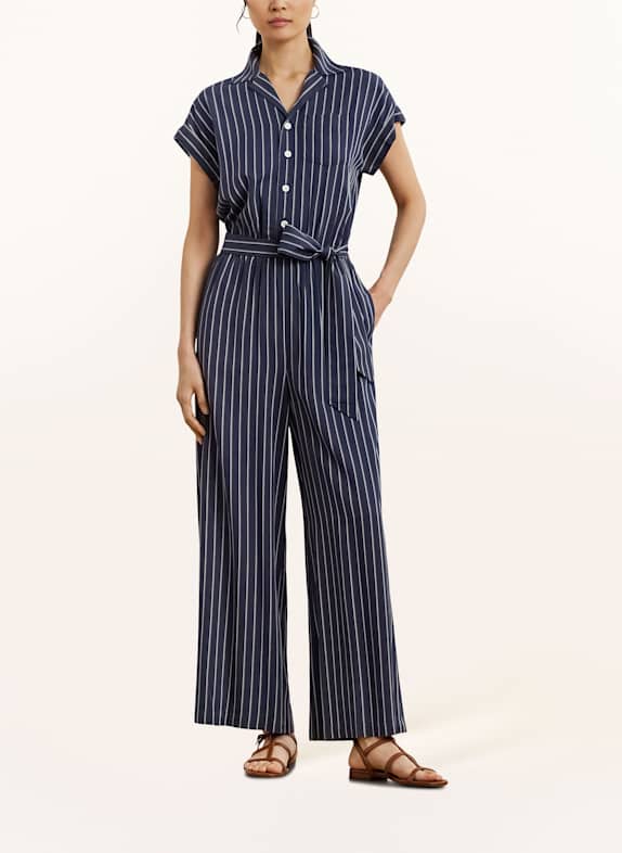 LAUREN RALPH LAUREN Jumpsuit DONKERBLAUW / WIT