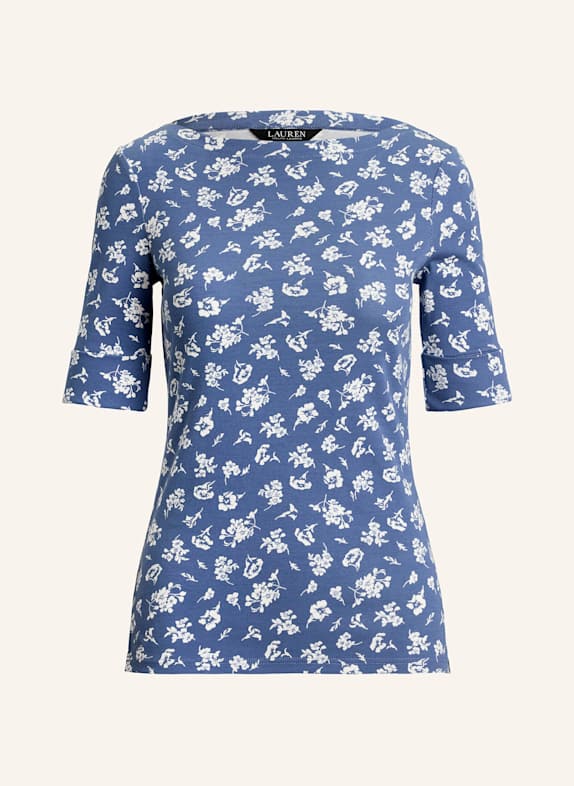 Sukienka wieczorowa z wolantami T-shirt NIEBIESKI/ BIAŁY