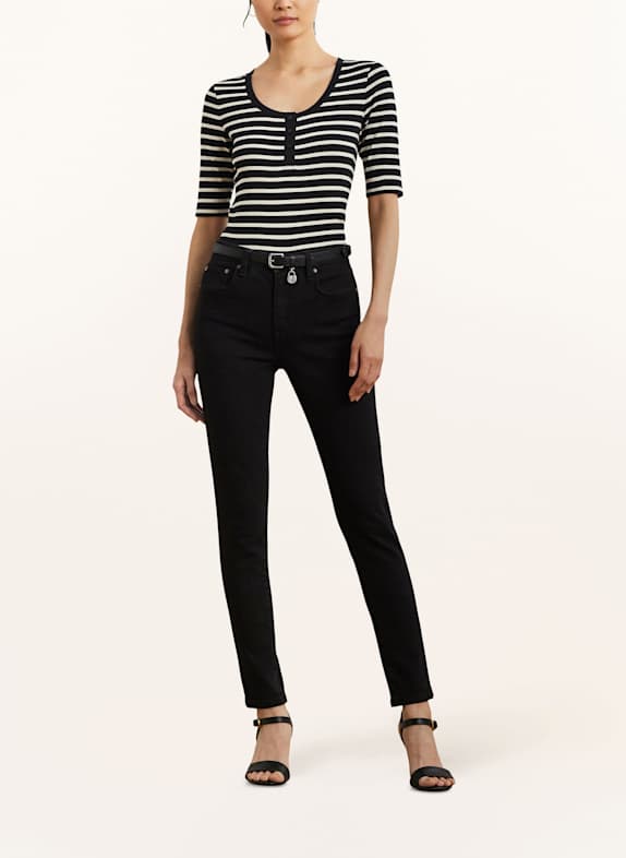 LAUREN RALPH LAUREN T-shirt NOIR / BLANC