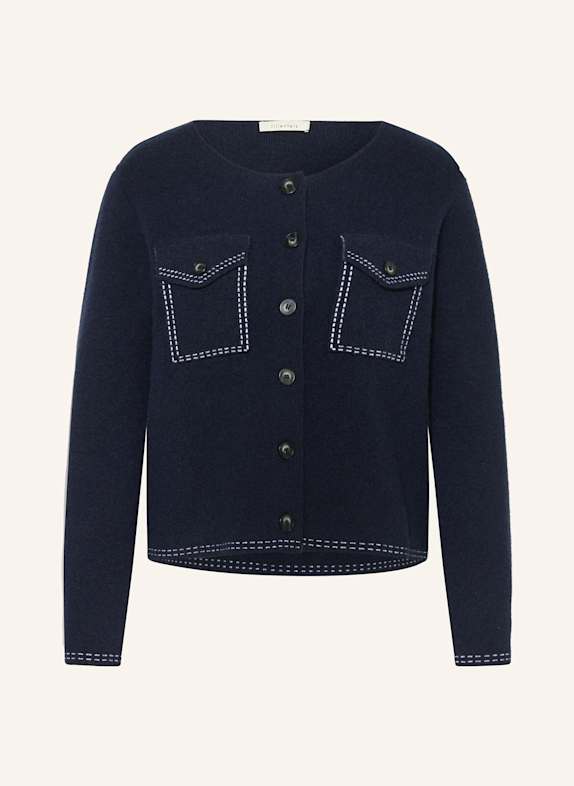 lilienfels Strickjacke mit Cashmere DUNKELBLAU