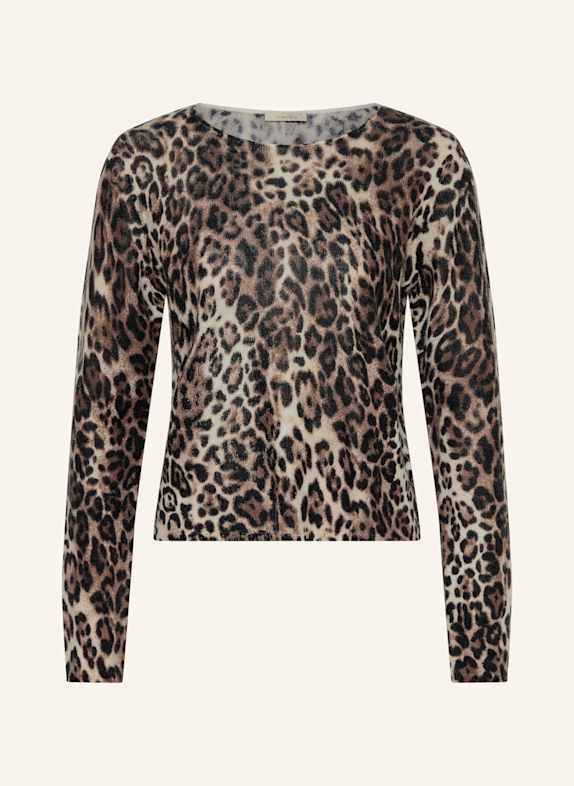 lilienfels Pullover mit Cashmere BRAUN/ SCHWARZ/ CREME