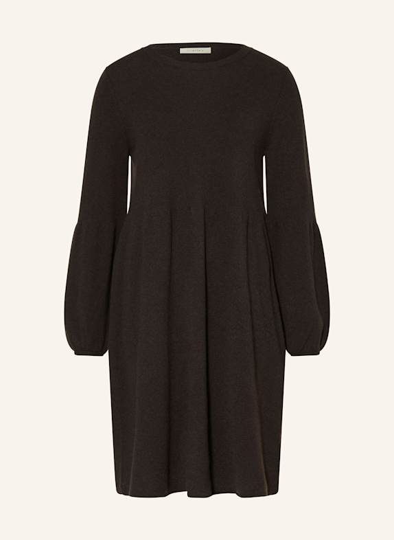 lilienfels Robe en maille avec cachemire MARRON FONCÉ