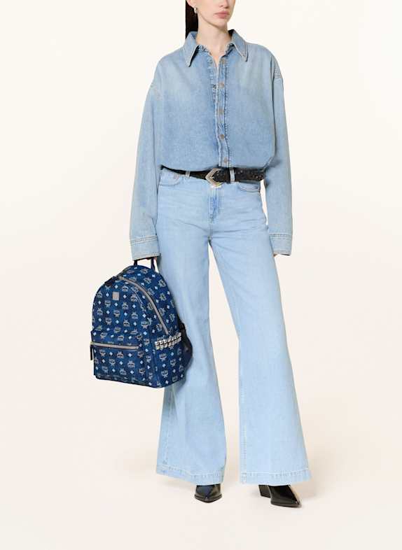 MCM Rugzak STARK VI met klinknagels BLAUW / LICHTBLAUW