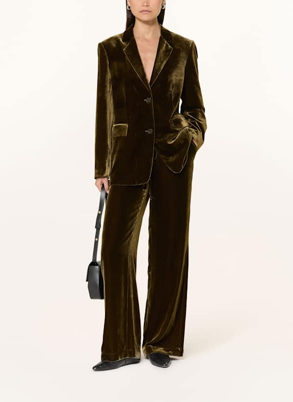 CLOSED Marlenehose WINONA aus Samt KHAKI