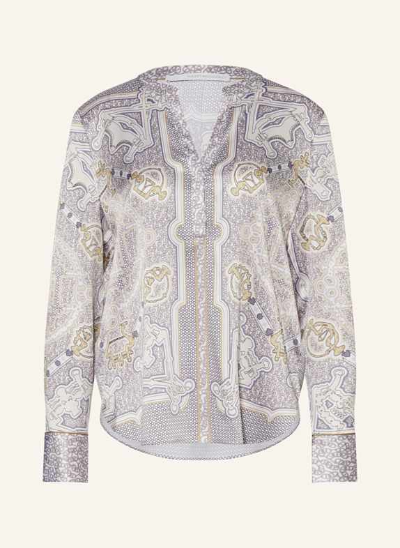 HERZEN'S ANGELEGENHEIT Blusenshirt aus Seide TAUPE/ OLIV/ WEISS