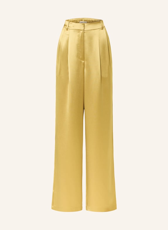 HERZEN'S ANGELEGENHEIT Marlenehose aus Satin KHAKI