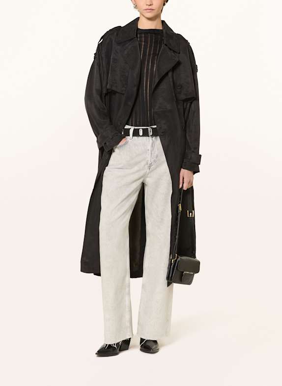 ALLSAINTS Trenčkot LINNIE ČERNÁ