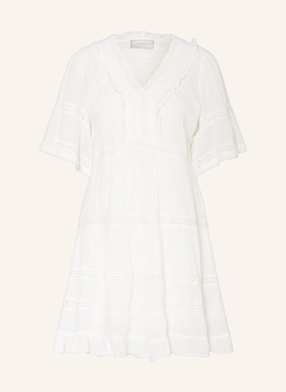 NEO NOIR Kleid MILENE mit Spitze und Rüschen WEISS
