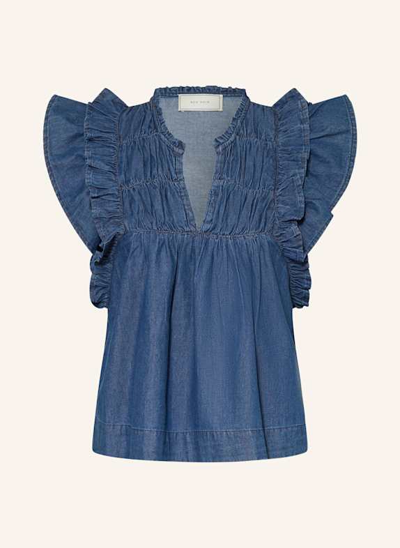 NEO NOIR Blusentop JAYLA in Jeansoptik DUNKELBLAU