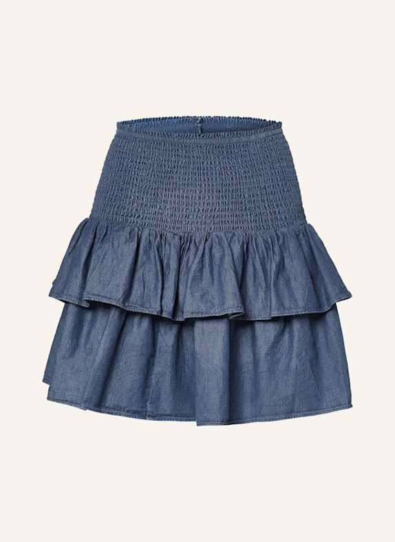 NEO NOIR Rock CARIN in Jeansoptik mit Volants DUNKELBLAU