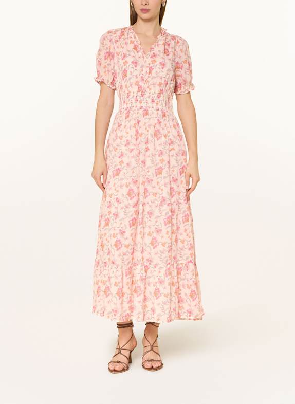 NEO NOIR Kleid KANZA mit Rüschen ROSÉ/ ECRU/ HELLORANGE