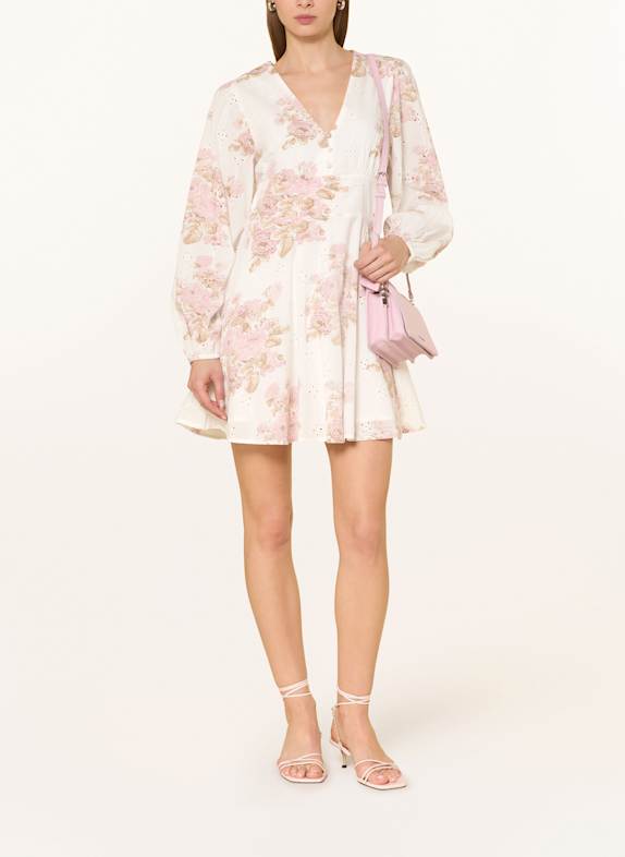 NEO NOIR Kleid MILLY aus Lochspitze ROSÉ/ HELLBRAUN/ CREME