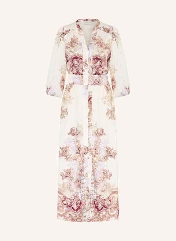 NEO NOIR Kleid STELLAR ARTIST mit 3/4-Arm ECRU / DUNKELROT / LILA