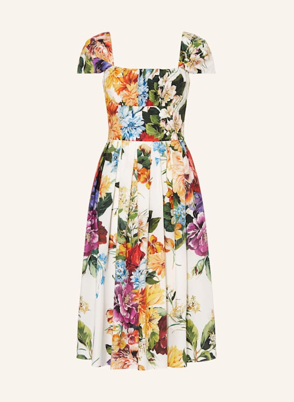 DOLCE & GABBANA Cocktail dress WHITE/ GREEN/ PURPLE