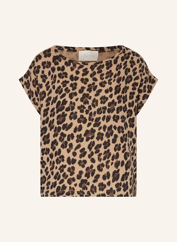 Juvia T-shirt TARA in muslin LIGHT BROWN/ DARK BROWN/ BLACK