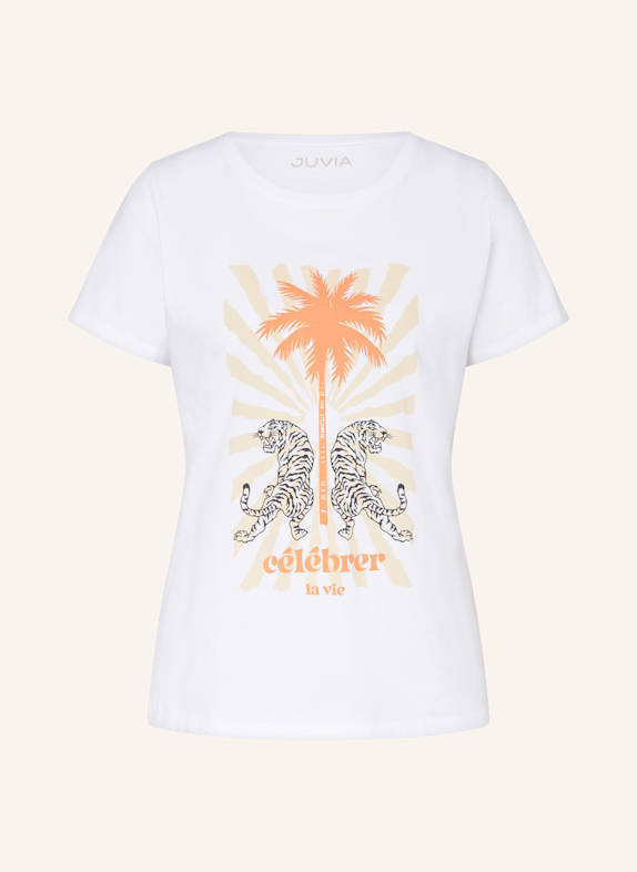Juvia T-shirt CHRISTINA WHITE/ ORANGE/ LIGHT BROWN