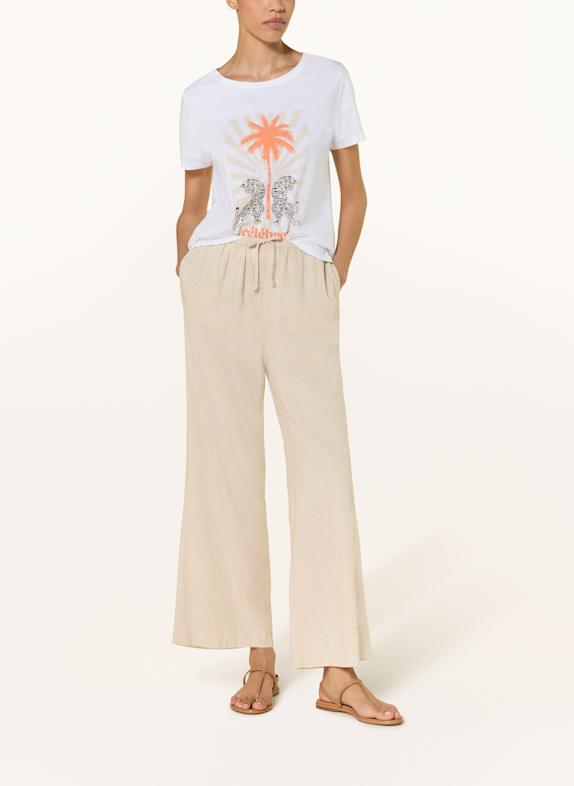 Juvia Broek FLORENS met linnen BEIGE