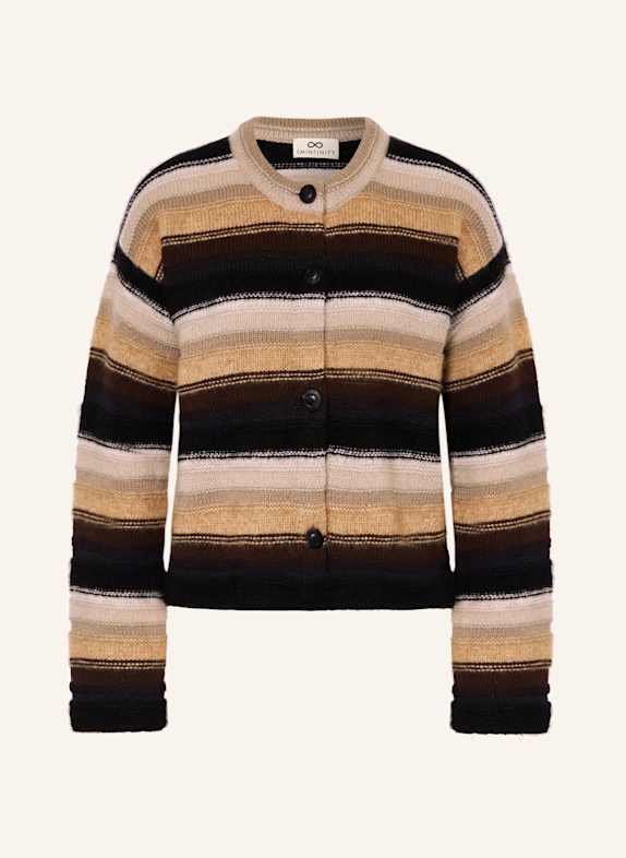 SMINFINITY Strickjacke aus Cashmere HELLBRAUN / BRAUN / DUNKELBRAUN