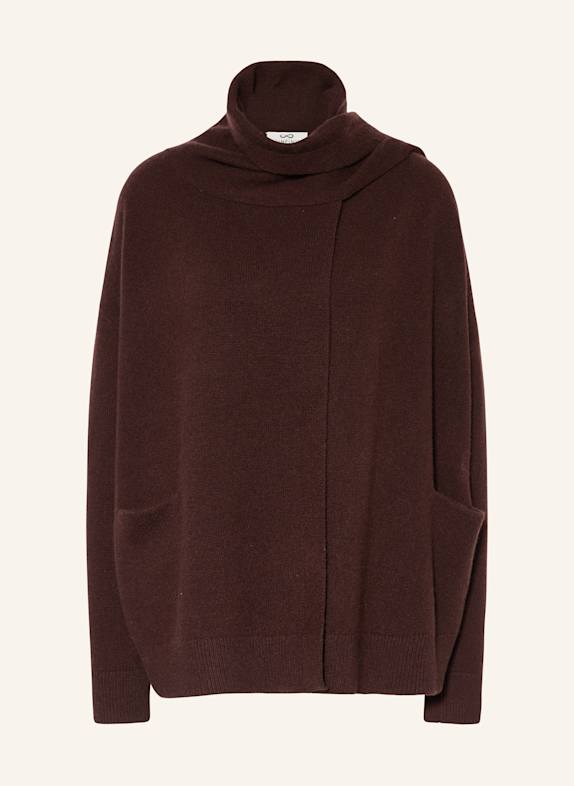 SMINFINITY Knit cardigan made of cashmere DARK BROWN