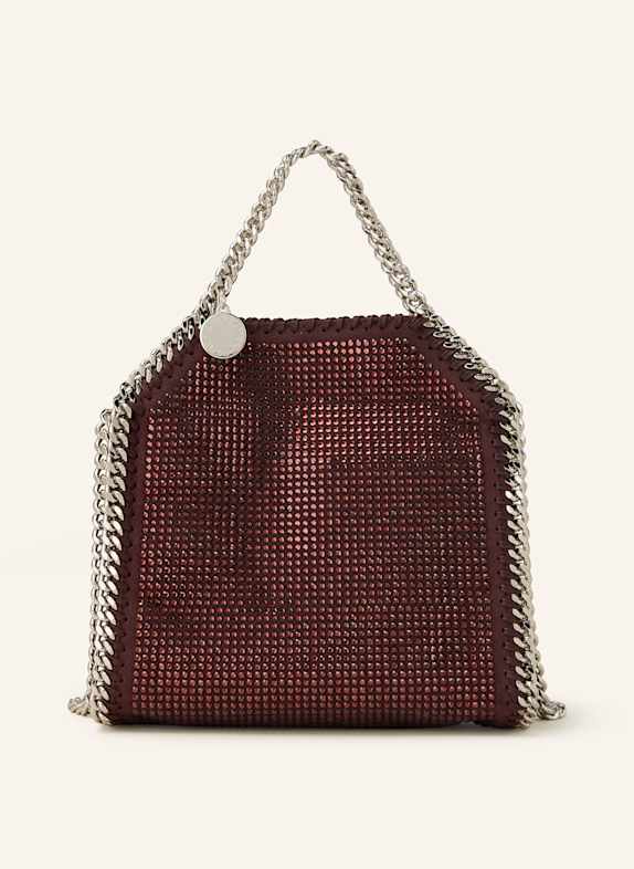 STELLA McCARTNEY Handtasche FALABELLA TINY mit Schmucksteinen DUNKELROT