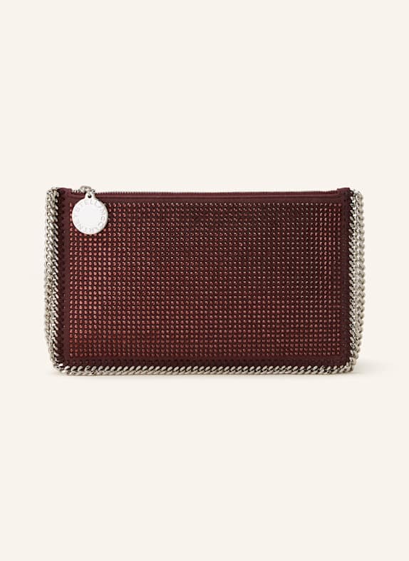 STELLA McCARTNEY Handtasche FALABELLA mit Schmucksteinen DUNKELROT