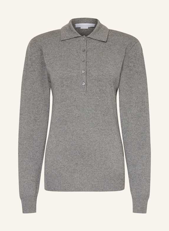STELLA McCARTNEY Strick-Poloshirt aus Cashmere GRAU