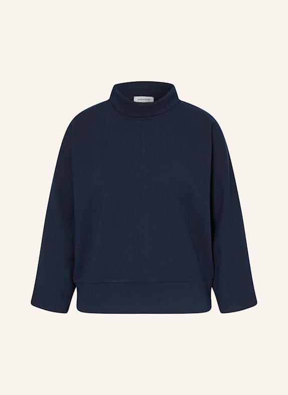 MORE & MORE Turtleneck shirt with 3/4 sleeves DARK BLUE