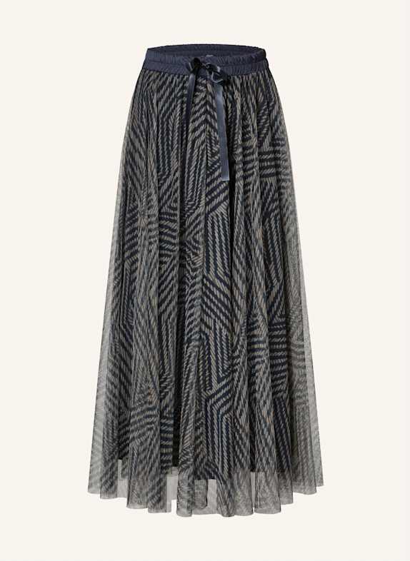 MORE & MORE Mesh skirt BROWN/ DARK BROWN