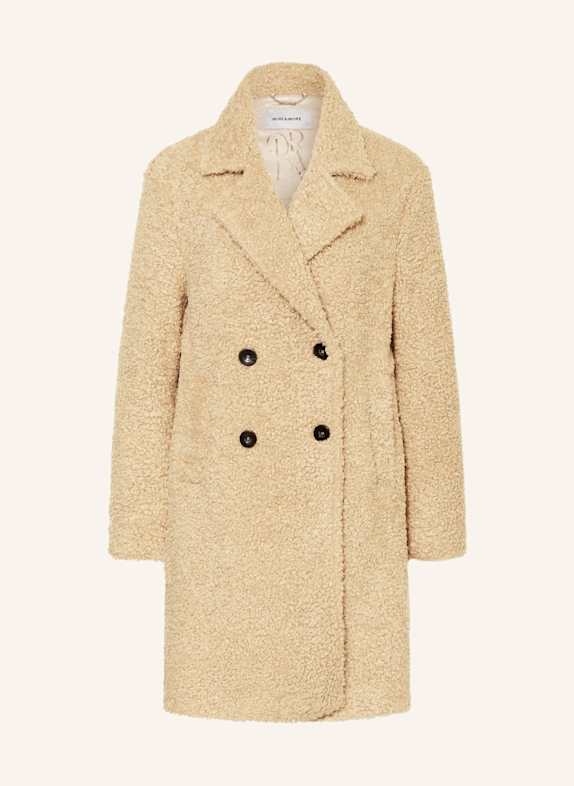 MORE & MORE Teddyfell-Mantel BEIGE